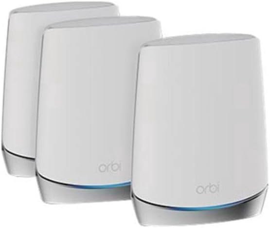 NETGEAR Orbi Whole Home Tri-Band Mesh WiFi 6 System (RBK753) – Router with 2 Satellite Extenders | Coverage up to 7,500 sq. ft. and 40+ Devices | AX4200 (Up to 4.2Gbps)